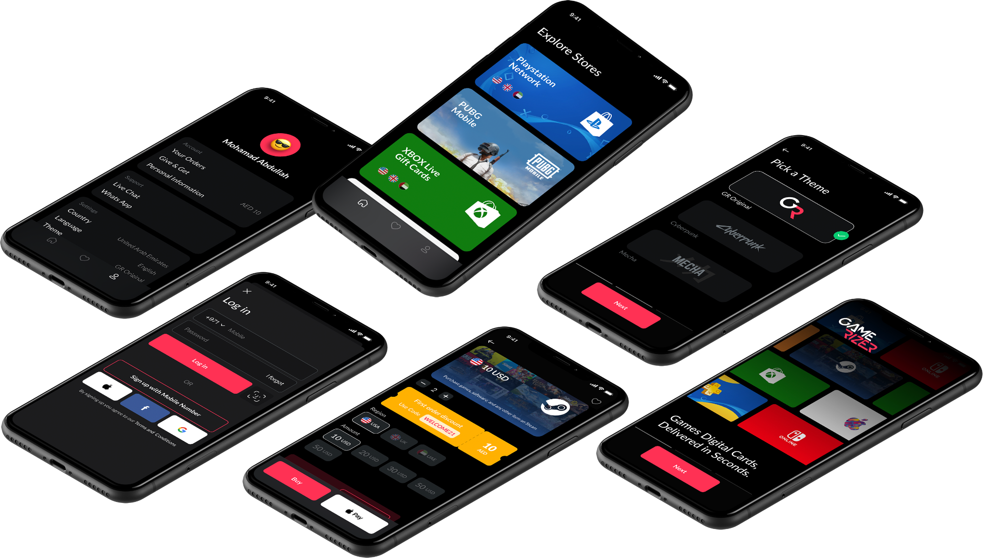 Gamerizer app screen shots